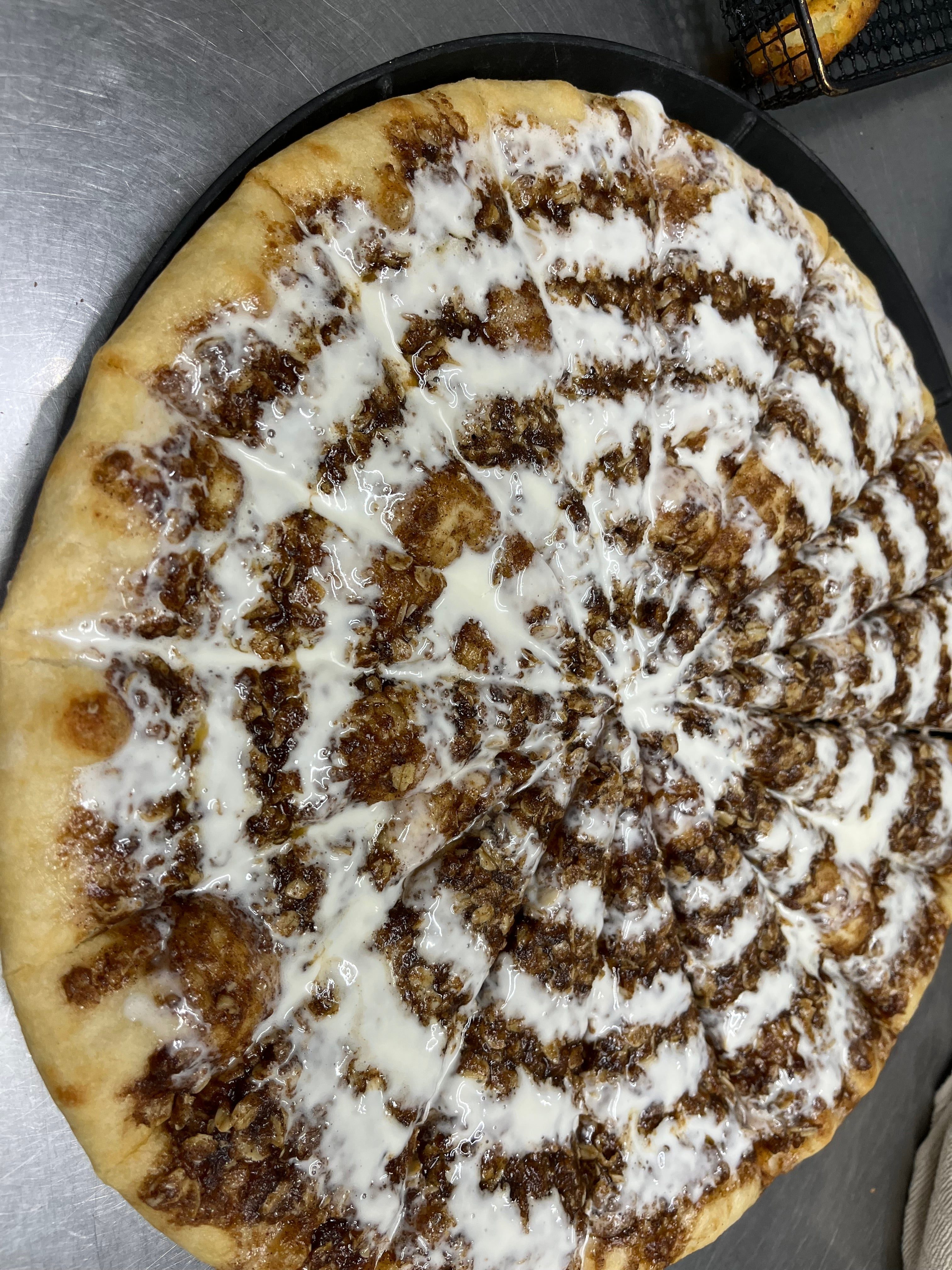 Cinnamon Strudel Pizza.