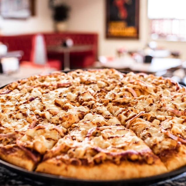 BBQ Chicken Pizza.