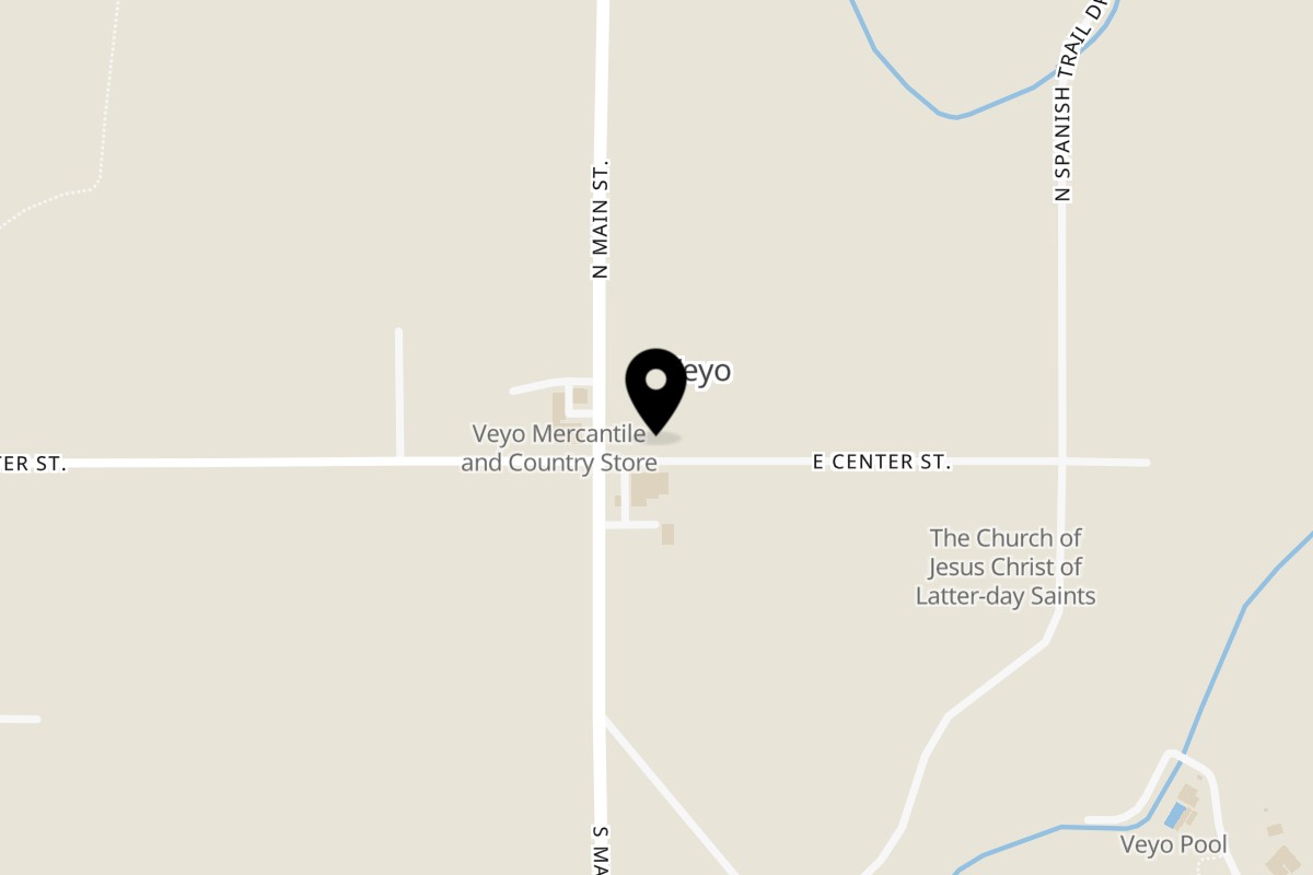 Map showing the location of Slice of Veyo on 12 N Main St in Veyo